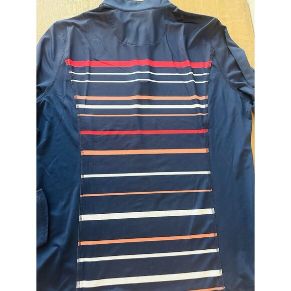 Callaway Men's Size XL Pullover 1/4 Thin Collard Lightweight Blue w/Stripes - Picture 9 of 10